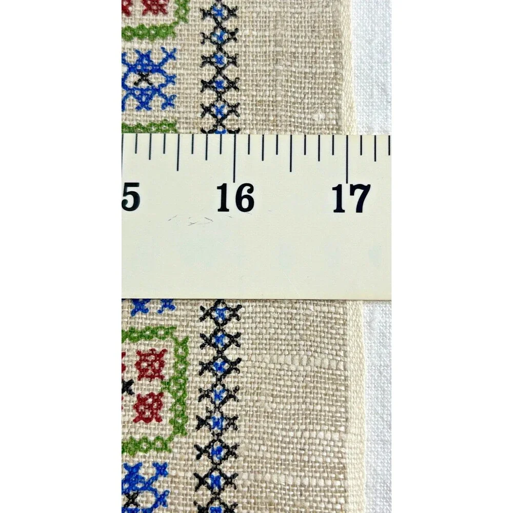 Vintage Kay Dee 100% Pure Linen Tea‎ Towel MCM Design by Lois Long 17 x30 NEW